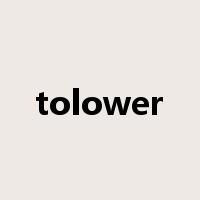 tolower是什么意思