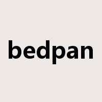 bedpan是什么意思