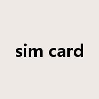 sim card是什么意思