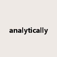 analytically是什么意思