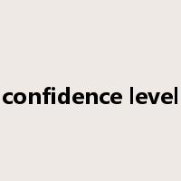 confidence level是什么意思
