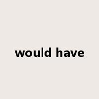 would have是什么意思