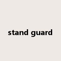 stand guard是什么意思