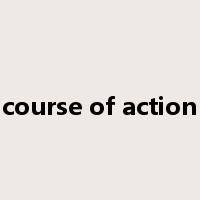 course of action是什么意思