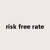 risk free rate是什么意思
