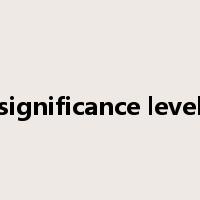 significance level是什么意思