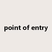 point of entry是什么意思