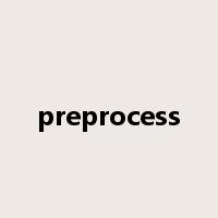 preprocess是什么意思