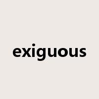 exiguous是什么意思