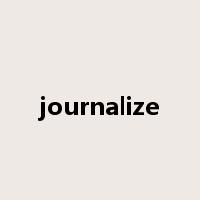 journalize是什么意思