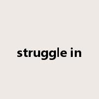 struggle in是什么意思