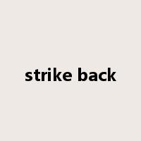 strike back是什么意思