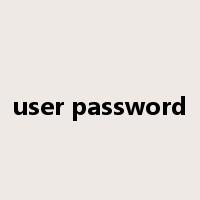 user password是什么意思