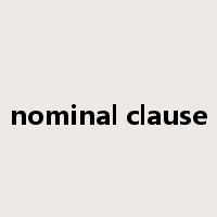 nominal clause是什么意思