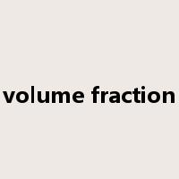 volume fraction是什么意思