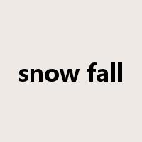 snow fall是什么意思