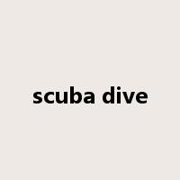 scuba dive是什么意思