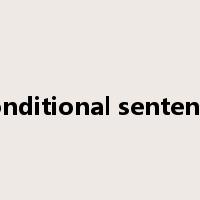 conditional sentence是什么意思