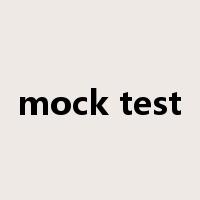 mock test是什么意思