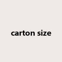 carton size是什么意思