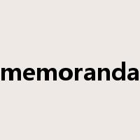memoranda是什么意思