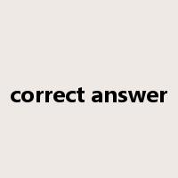 correct answer是什么意思