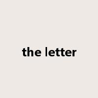 the letter是什么意思