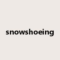 snowshoeing是什么意思