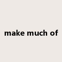 make much of是什么意思