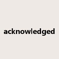 acknowledged是什么意思