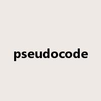 pseudocode是什么意思