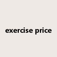 exercise price是什么意思