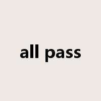 all pass是什么意思