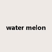 water melon是什么意思
