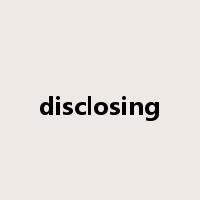 disclosing是什么意思