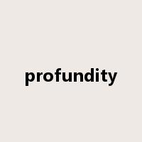 profundity是什么意思
