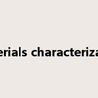 materials characterization是什么意思