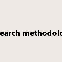 research methodology是什么意思