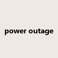 power outage是什么意思