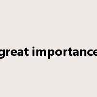 great importance是什么意思