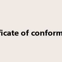 certificate of conformance是什么意思