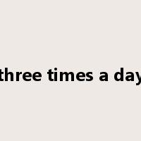 three times a day是什么意思