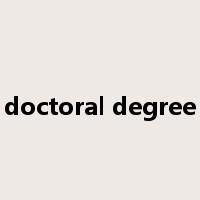 doctoral degree是什么意思