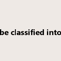 be classified into是什么意思