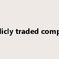 publicly traded company是什么意思