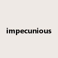 impecunious是什么意思