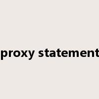 proxy statement是什么意思