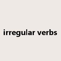 irregular verbs是什么意思