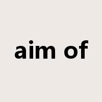 aim of是什么意思