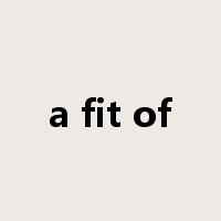 a fit of是什么意思